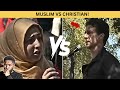 DEBATE: ANGRY Muslim Girl HUMBLED & DISMANTLED By CALM Street Preacher! (Brilliant Response)