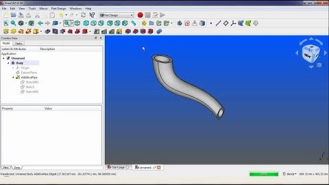 FreeCAD Tutorial 10 Part Design Workbench (#Sweep)