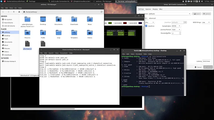 Advanced Jack Audio in Linux. Multiple Cards, Buses, Inputs, Outputs. All you need to know.