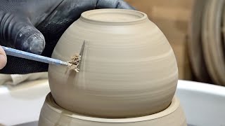 How to Make Luxury Traditional Teapot by Delicate Korean Pottery Craftsman