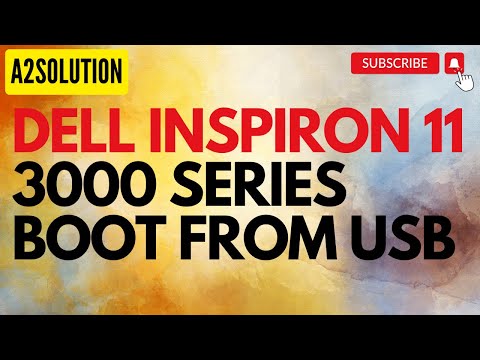 dell inspiron 11 3000 series boot from usb || dell boot menu key || dell boot option key
