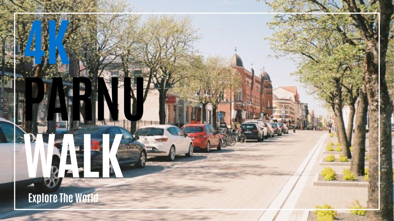 【4K】 Estonia Parnu Walk - Pärnu Old Town with City Sounds and Captions