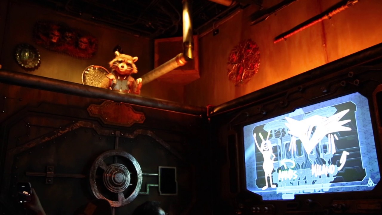 Guardians of the Galaxy : Mission Breakout (Full Queue, Pre-show and Ride)