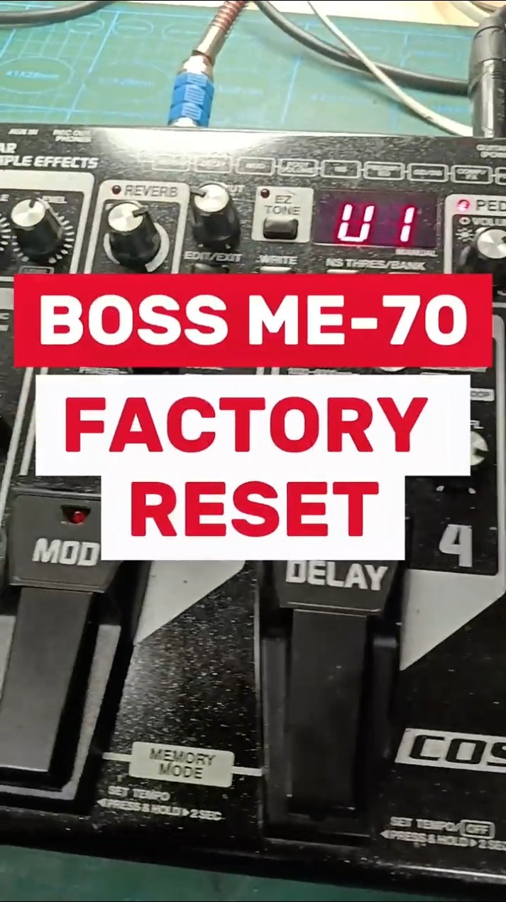 BOSS ME 70 Factory Reset - YouTube