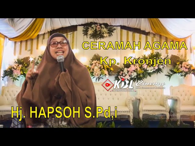 🔴 Ceramah Agama Hj. HAPSOH S.Pd, i  || Part II class=