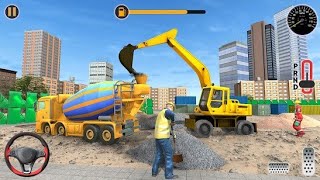 Construction Vehicles Heavy Crane Simulator - City Excavator Simulator - Android Gameplay #jcbgames screenshot 4