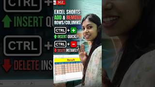 Excel Magic Tricks ✨: How to Insert & Delete Rows/Columns Instantly! | Excel Shortcuts🚀#shorts #fyp