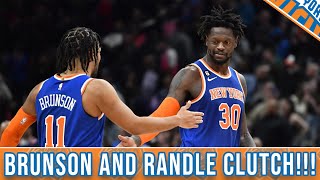 Julius Randle and Jalen Brunson drop 53 combined points to defeat the Hawks, 116-114!!!