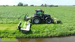 : Lageveen Achlum | Eerste snede gras maaien 2024 | Mowing First cut | Gras M"ahen | Case IH + Claas