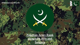 Pakistan Army Ranks with Insignia and Basic Pay Scale By Babar Ali