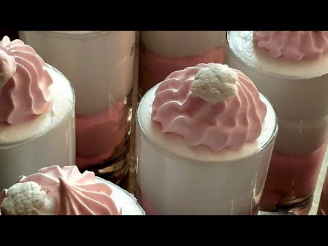 קינוחים בכוסות - קרם מרשמלו פרווה