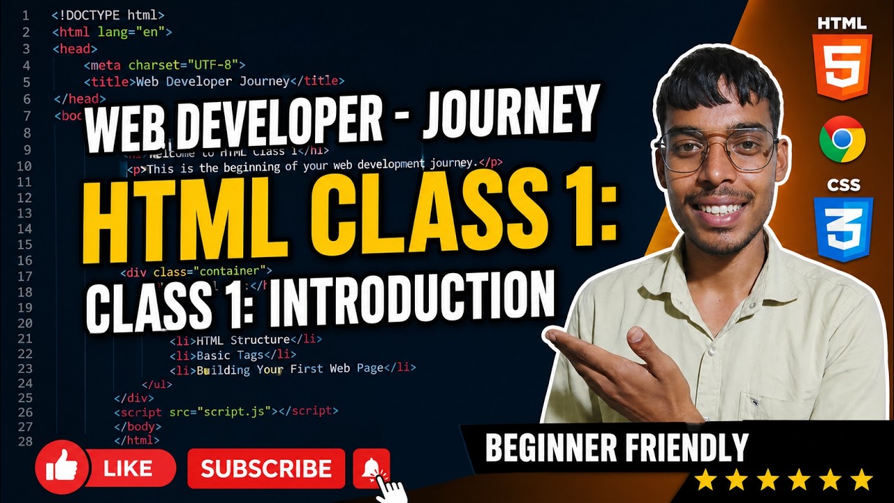 HTML Tutorial for Beginners | Class 1: Introduction to Web Development ...
