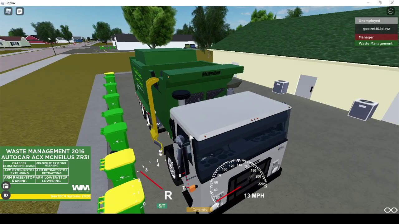 (Roblox) WM Autocar ACX McNeilus ZR on Recycle