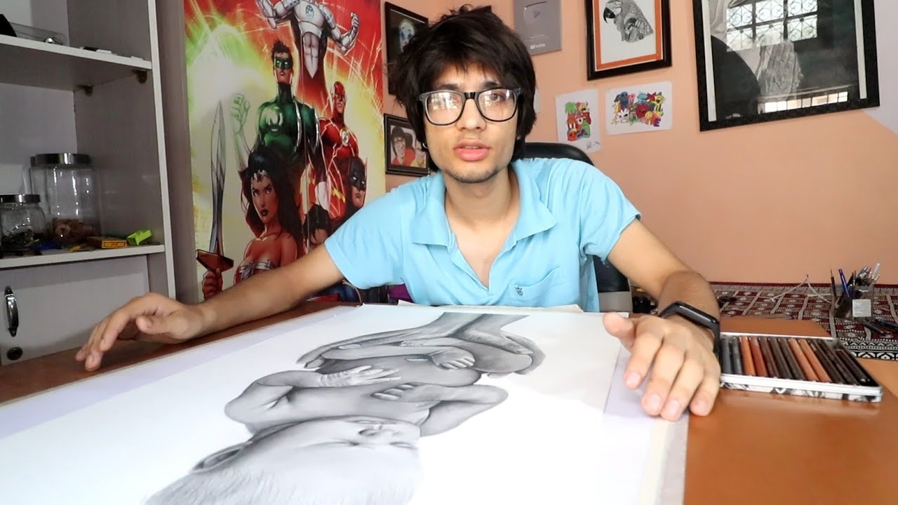 How I shade Background ? Charcoal 🔥 - YouTube