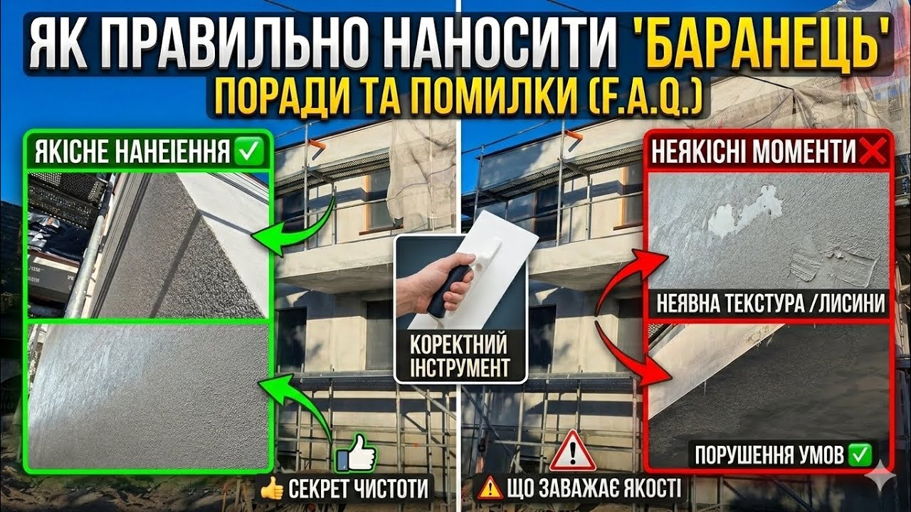 Як наносити та перетерати баранець #фасад #структура #tynk #fasad #elewacja 