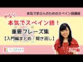 かなり本気でスペイン語！【入門編まとめ② #50】- 重要フレーズ集（聞き流し）