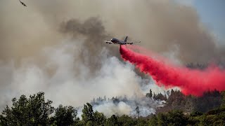 SKY7 over massive wildfire burning in California's wine country