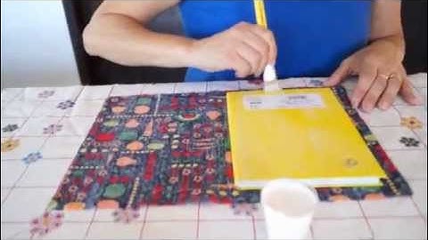 Caderno com forração em tecido