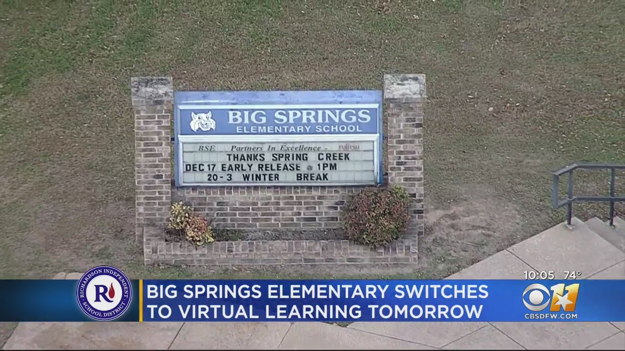 Richardson ISD's Big Springs Elementary School Going Virtual Rest Of