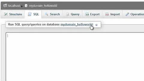 How to run SQL queries in phpMyAdmin