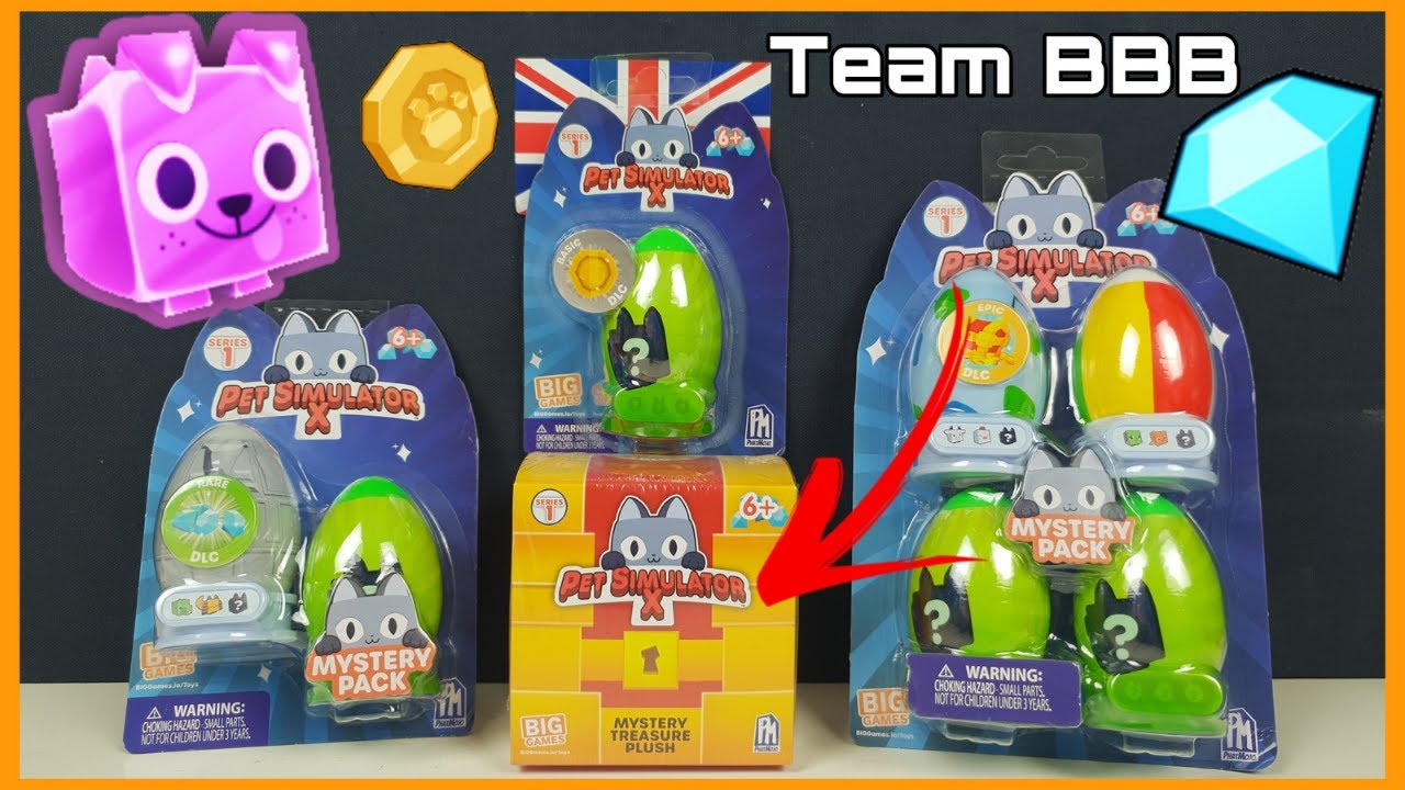 Pet Simulator X - Mystery Pet Minifigures 2-Pack (Two Mystery Eggs & Pet  Figures, Series 1) [Includes DLC]