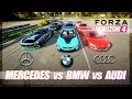 Forza Horizon 4 - Mercedes vs BMW vs Audi Challenge! (Soccer & Races)