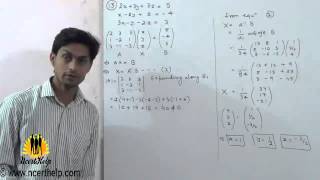 Cbse board ncert videos for class 12 chapter4 determinants exercise
4.6 question 13 solve system of linear equations, using matrix method,
in exercises 7 to 14.