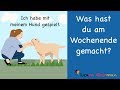 Learn German | German Speaking | Was hast du am Wochenende gemacht? | Sprechen - A1 | A2