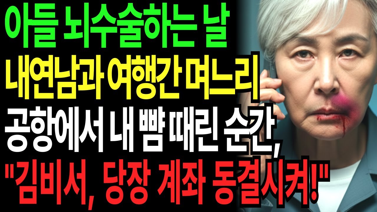 아들 버리고 내연남과 해외여행 간 며느리, 공항 로비에서 뺨 맞는 순간, 시어머니는 당장 전화했죠 “김비서, 계획대로 진행해!ㅣ오디오북ㅣ인생사연ㅣ노후사연ㅣ라디오사연ㅣ고부갈등