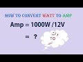 How to calculate amps from watts(urdu/hindi)