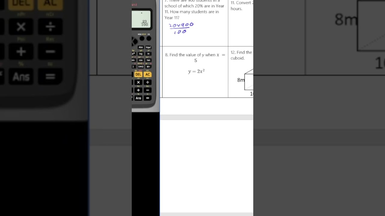 Foundation P3 Breakfast Warm Up Q7 Maths GCSE Revision