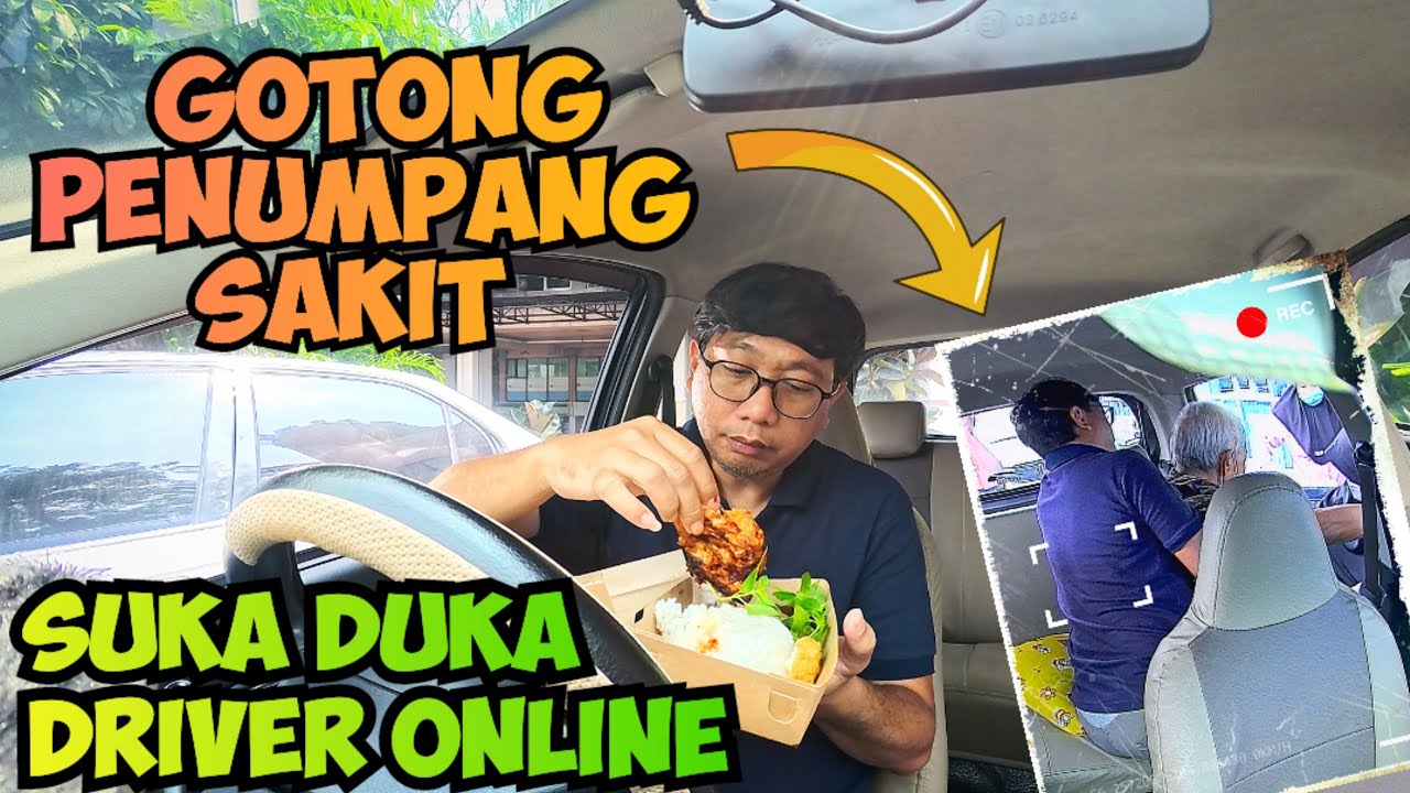 DRIVER ONLINE BANTU ANGKAT GOTONG PENUMPANG YANG SAKIT KERAS TAK MAMPU BERDIRI PADAHAL BELUM MAKAN