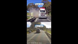Aftermath of shocking near-miss on Main South Rd