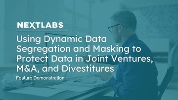 Using Dynamic Data Segregation and Masking to Protect Data in Joint Ventures, M&A, and Divestitures