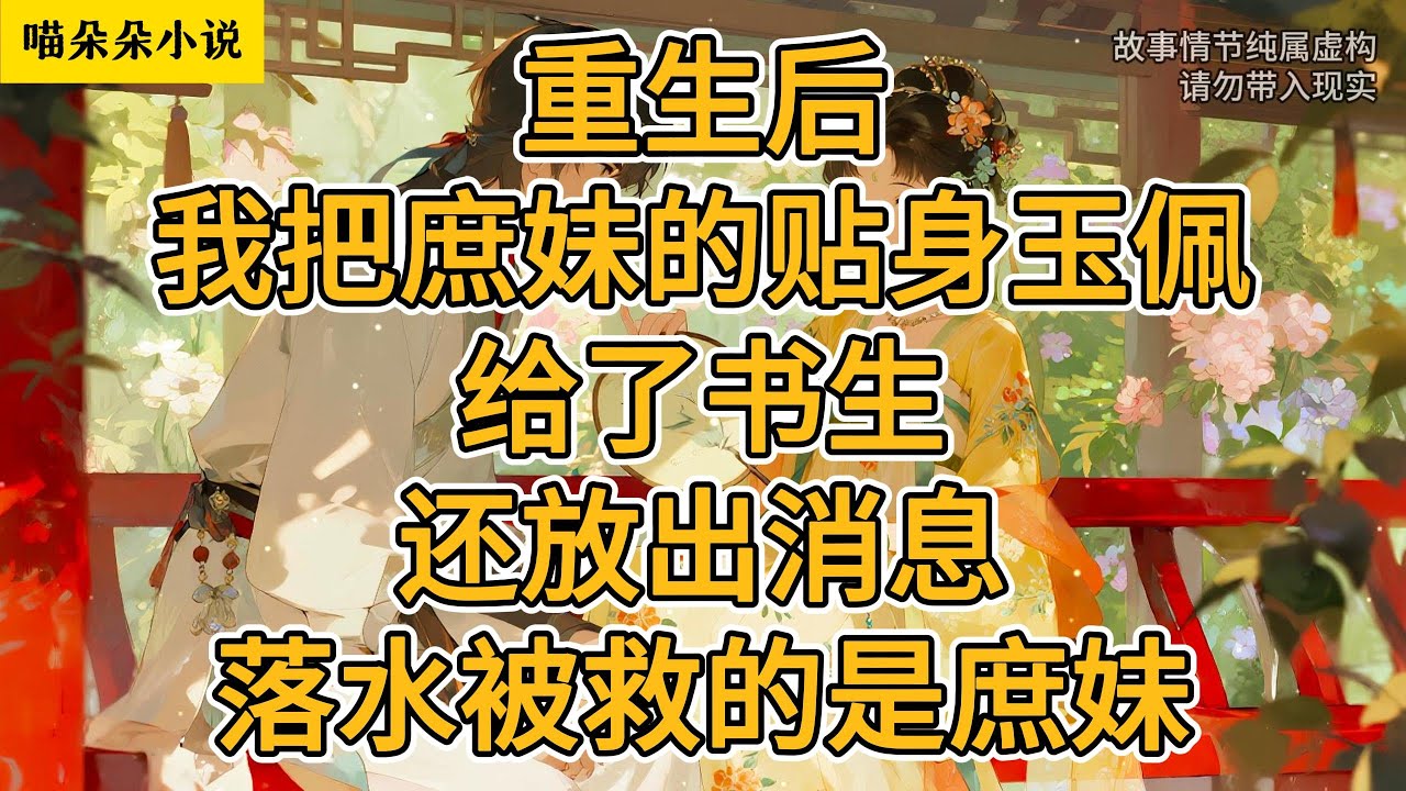 重生后，我把庶妹的贴身玉佩给了书生，还放出消息落水被救的是庶妹。#一口氣看完 #小说 #小説 #故事