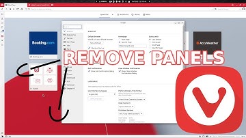 How to remove the panels in Vivaldi