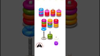 colour rings sorting gameplay | game | puzzle | #shorts #sorts   #color