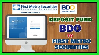 Firstmetrosec Tutorial: How to Fund First Metro Securities using BDO Online (First Metro Sec) screenshot 5