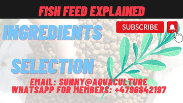 How to make fish feed? Explanation video, Ingredients Selection