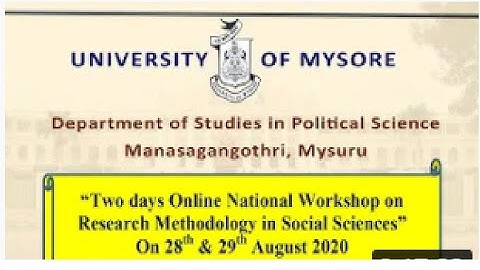 National Workshop on Research Methodology in Social Sciences (Session-1)