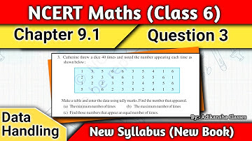 NCERT Class 6 exercise 9.1 Question 3 New Syllabus|Class 6 Chapter 9.1 Data Handling New Books