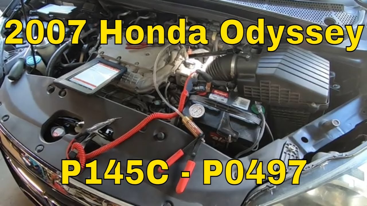 2007 Honda Odyssey P145c, P0497 Purge Solenoid - YouTube