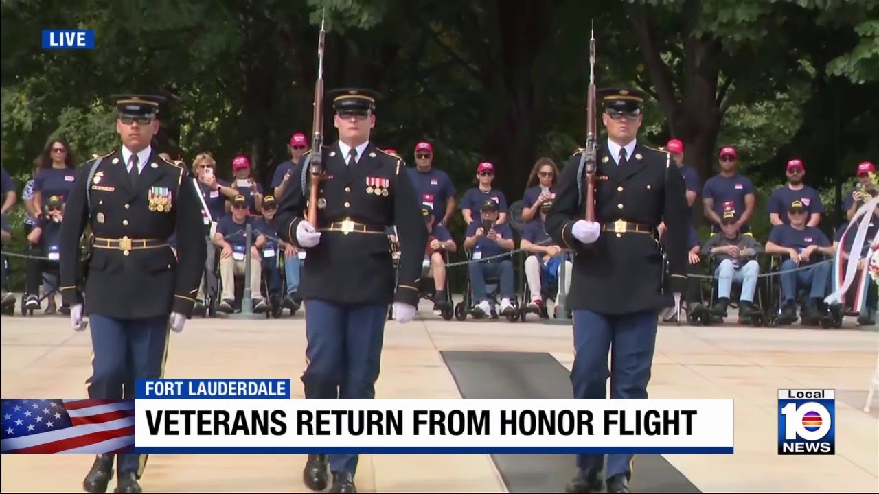 Veterans receive hero’s welcome after emotional honor flight