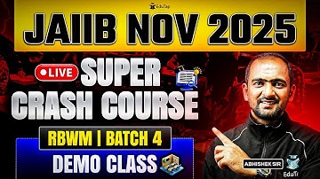 JAIIB Nov 2025 Online Course | JAIIB RBWM Crash Course Classes | JAIIB RBWM Exam Preparation