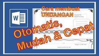 Cara membuat Undangan di Microsoft Word - Undangan Walimatul