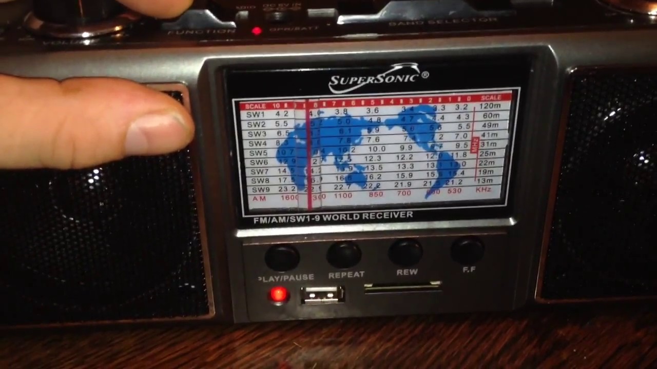 Supersonic SC-1087 11 band AM/FM/SW radio w/ USB/SD REVIEW - YouTube