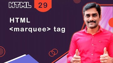 HTML marquee Tag | Scroll Text - HTML Tutorial 29 🚀