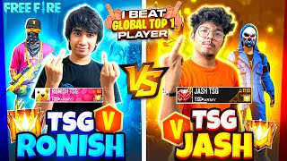 TSG Jash vs TSG Ronish🔥 India's Best Player Challenge Me😈Winner Gets ₹50,000😎- Garena Free Fire Max