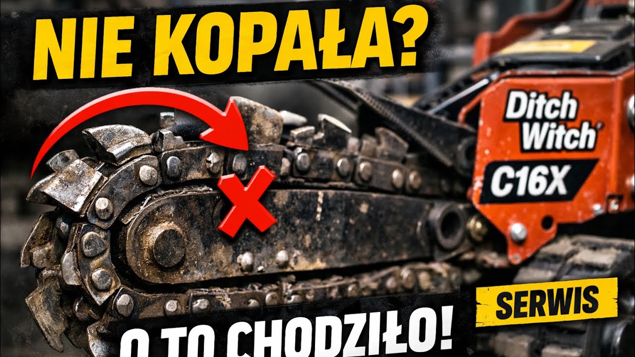 To dlatego nie kopała… Ditch Witch C16X na serwisie