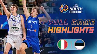 Group Phase: Italy 🇮🇹 vs Estonia 🇪🇪 | Extended Highlights | FIBA U18 EuroBasket 2026